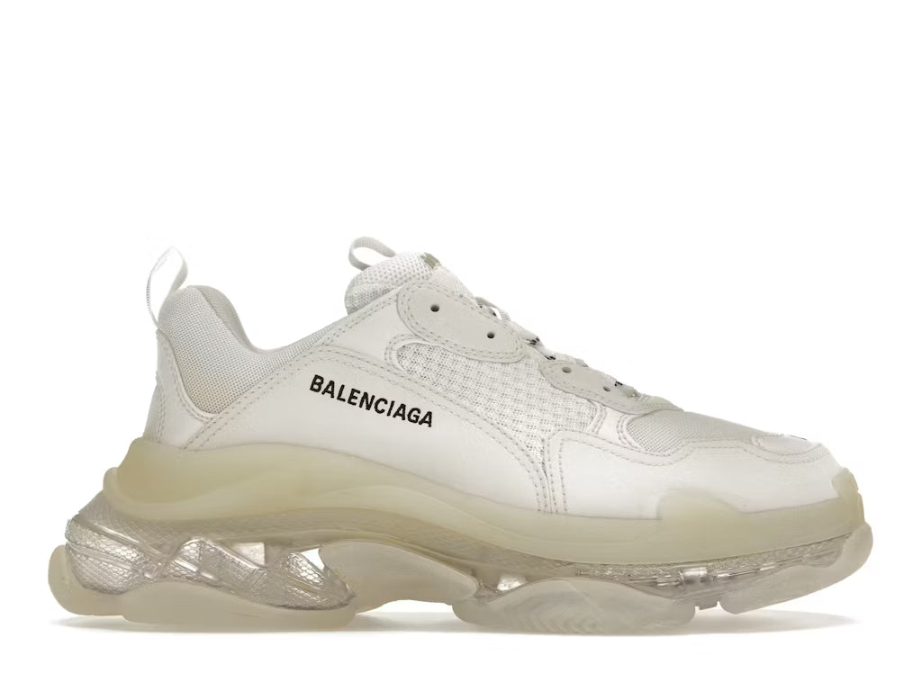 TRIPLE S CLEAR SOLE  SNEAKER IN WHITE