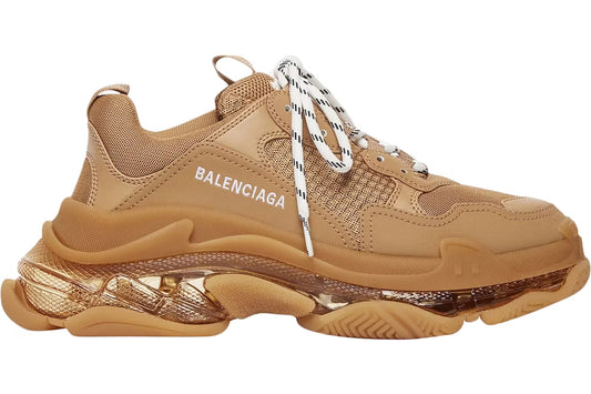 TRIPLE S CLEAR SOLE  SNEAKER IN BROWN