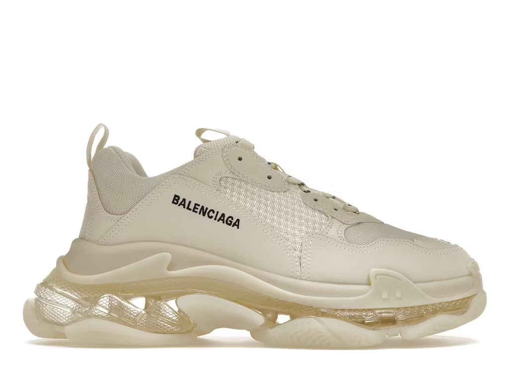 TRIPLE S CLEAR SOLE  SNEAKER IN WHITE