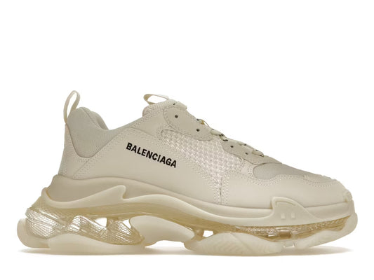 TRIPLE S CLEAR SOLE  SNEAKER IN WHITE